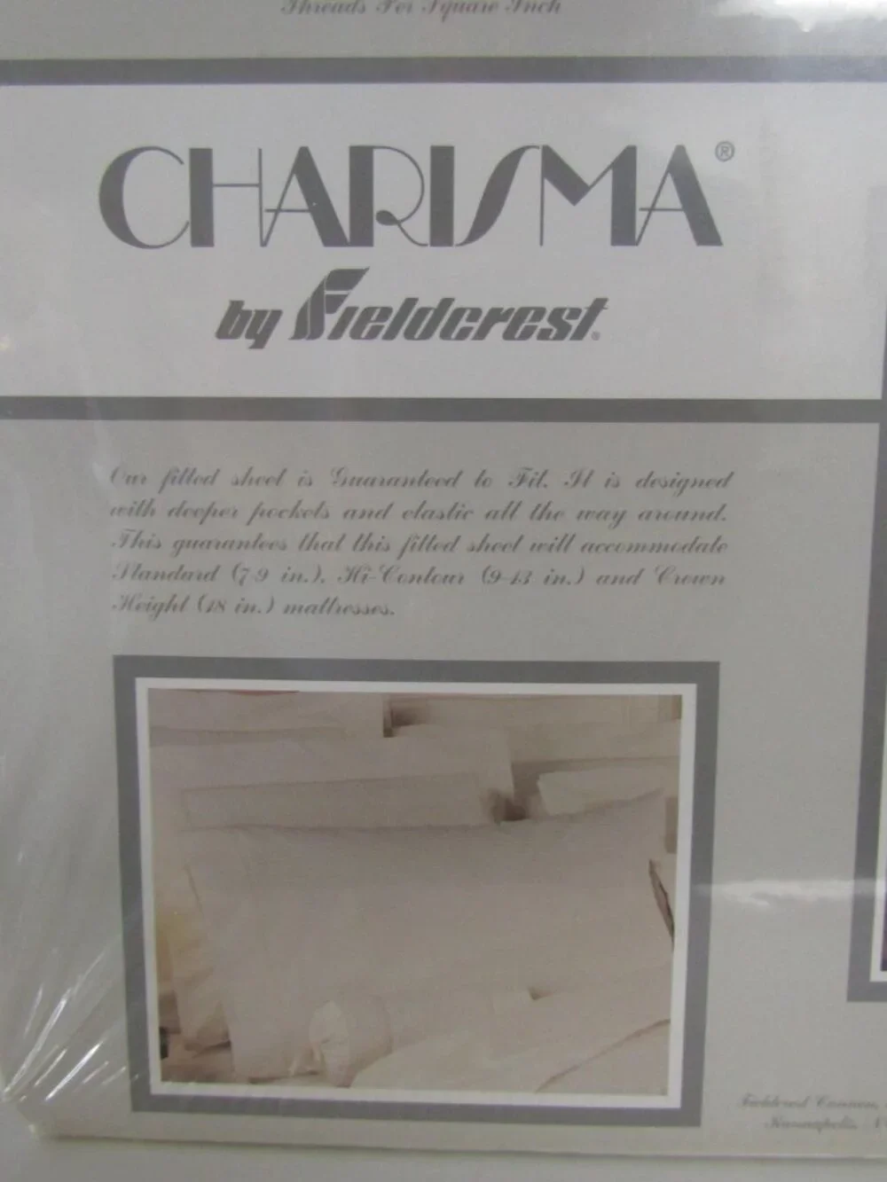 Fieldcrest Charisma Imperial Stripe Full Sheet Set 310TC Supima Cotton NIP VTG